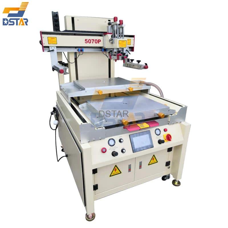 flat bed screen printer with sliding work table - Applications - 4