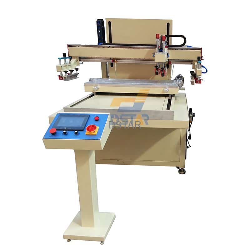 flat bed screen printer with sliding work table - Applications - 3