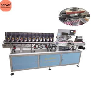 Automatic pad printing machine for ball pen barrels