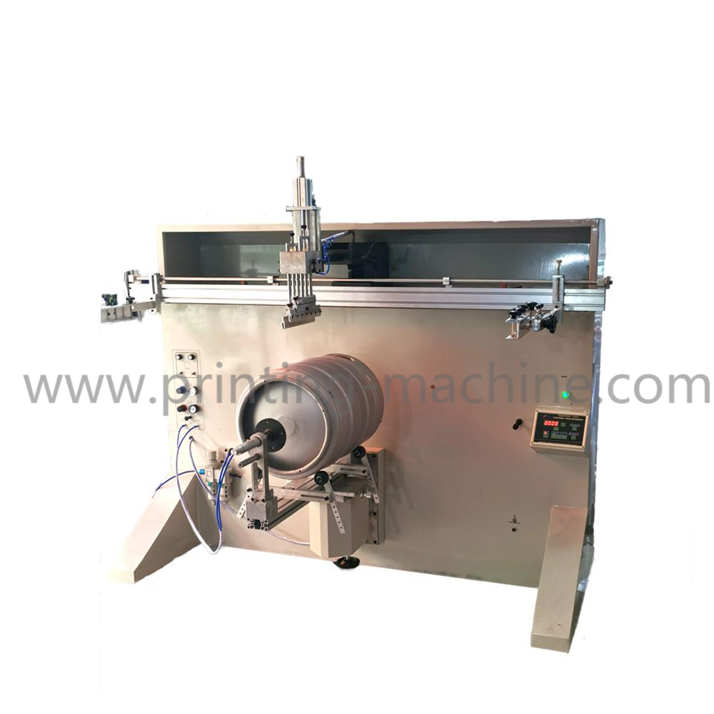 Metal wine keg 1 color screen printing machine