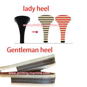 How to print shoe heel by a printing machine?